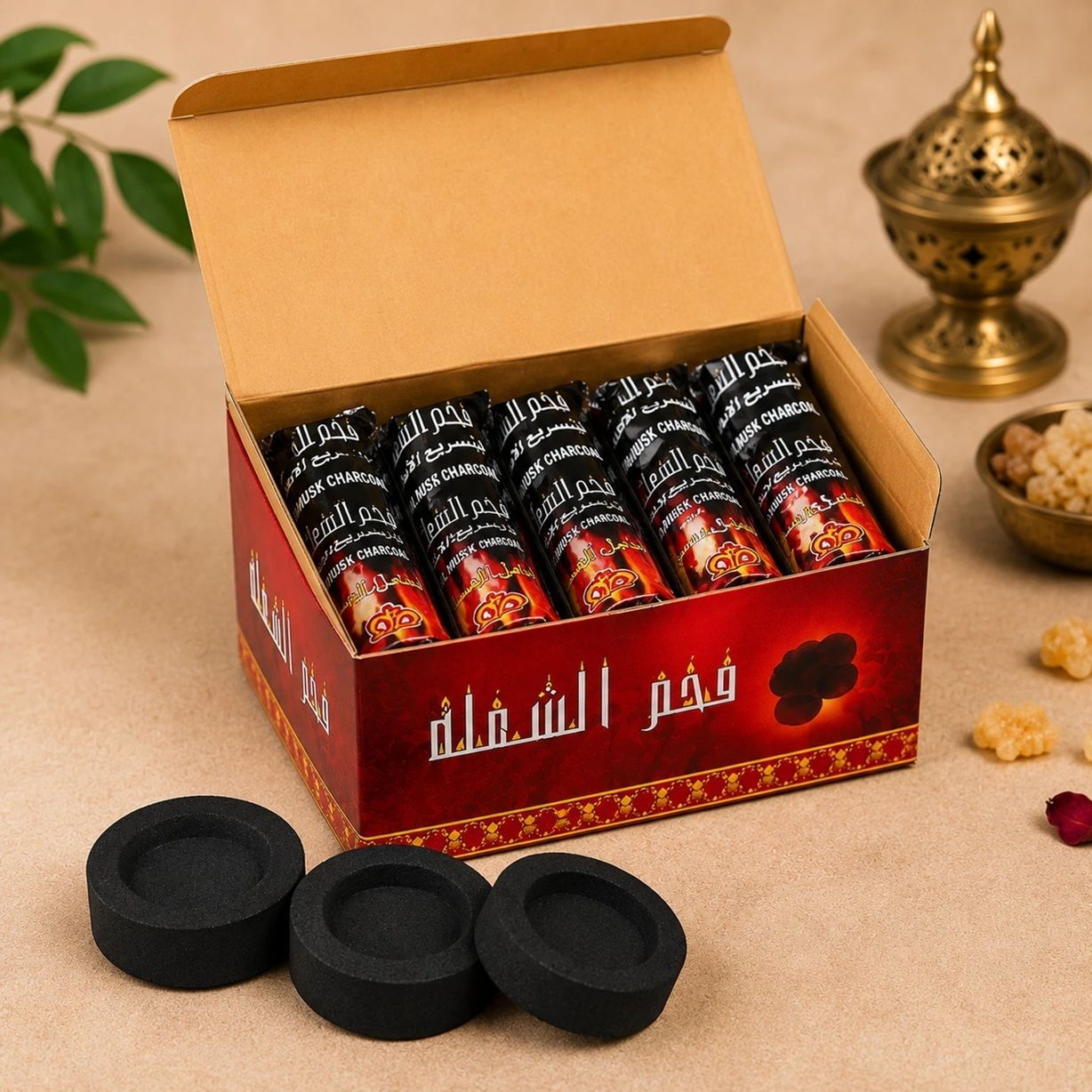 prodeals DIVINE GLOW TABLETS 35MM INSTANT IGNITE PREMIUM COAL SUITABLE FOR POOJA HAVAN Hookah Charcoals-picture-26