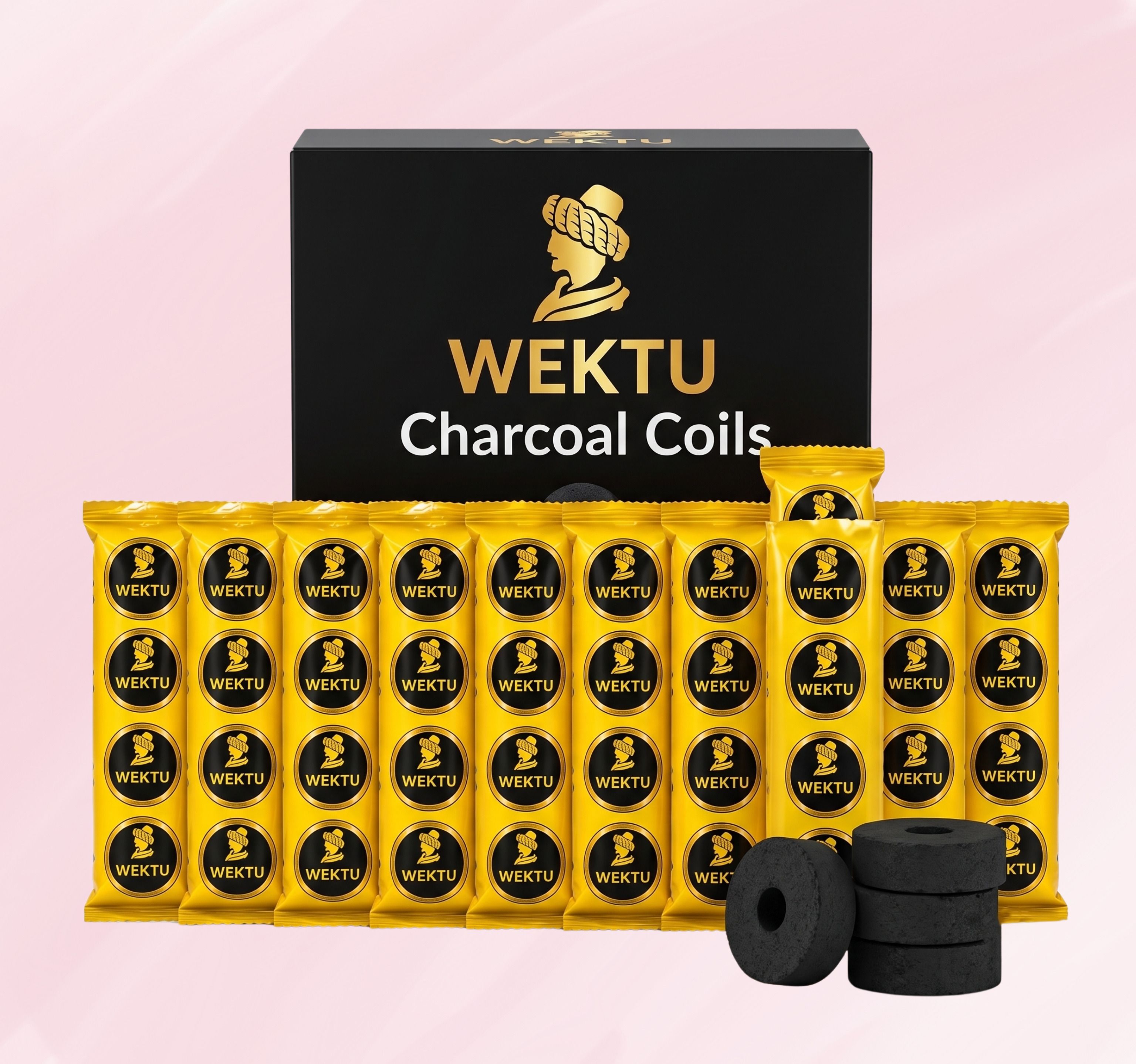 wektu Premium Charcoal Coils (Pack of 10 Stacks) - Quick Ignition & Long Burning /56 Hookah Charcoals-picture-11