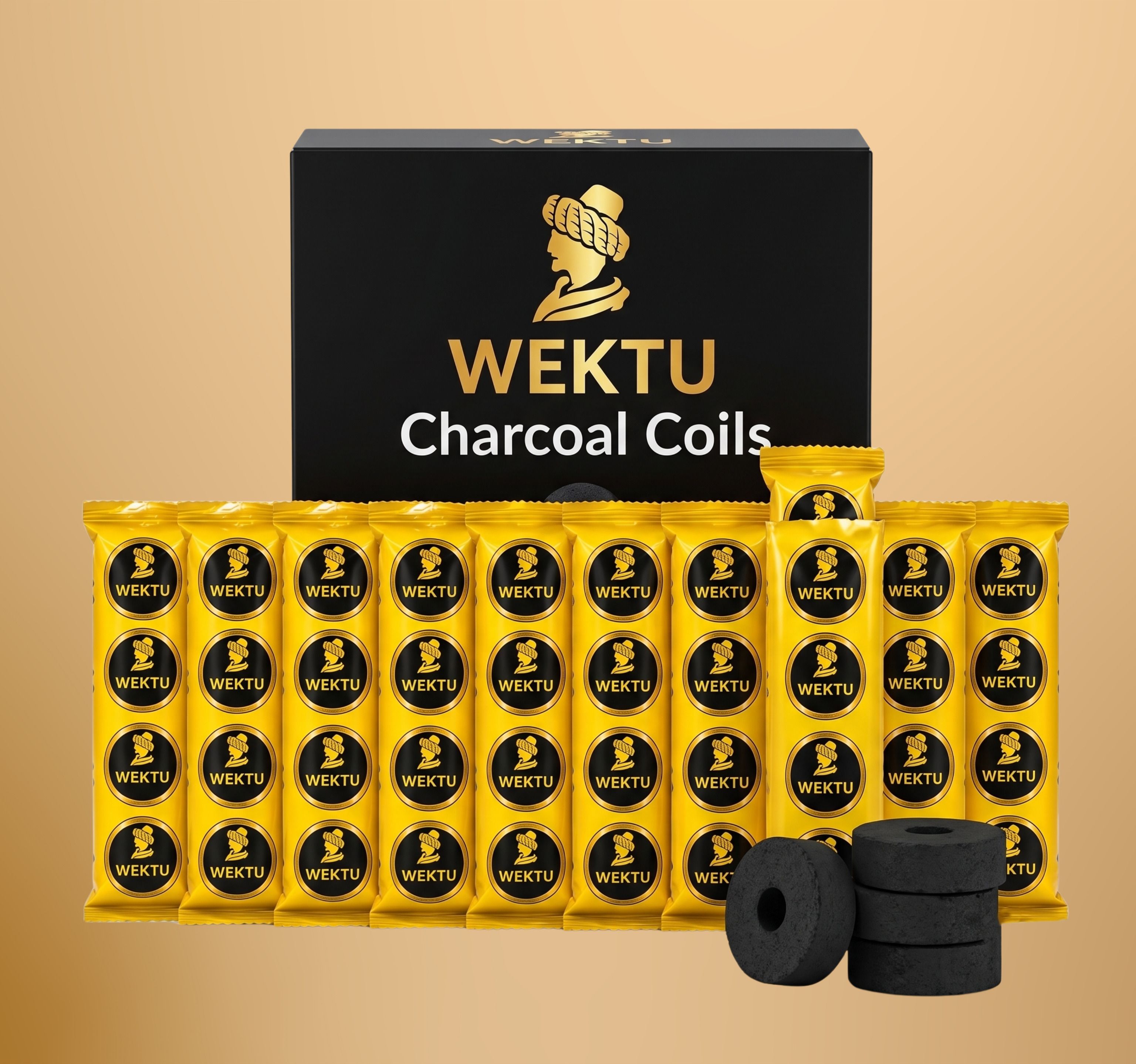 Premium Charcoal Coils (Pack of 10 Stacks) - Quick Ignition & Long Burning/82 Hookah Charcoals-image-25