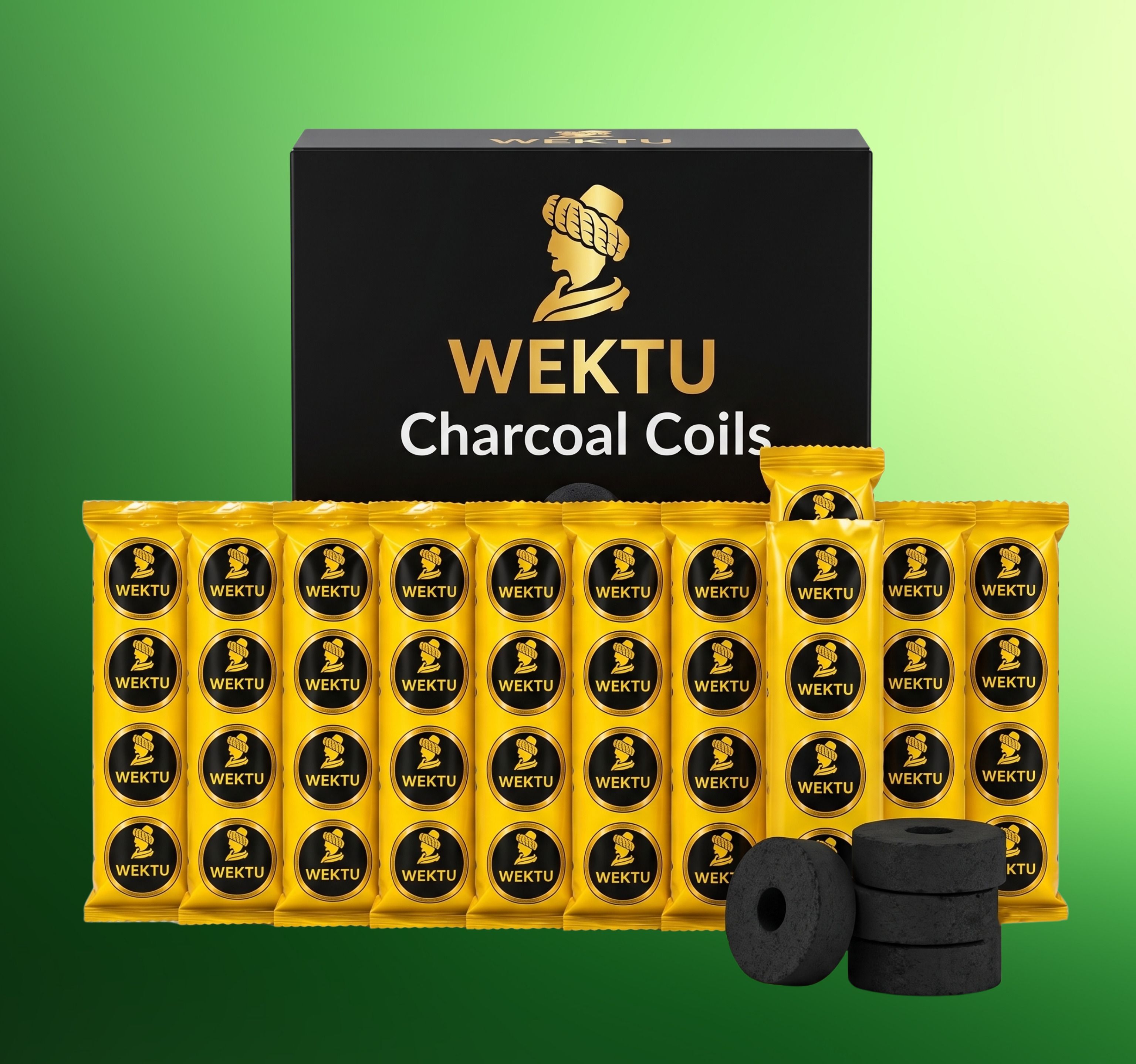 wektu Premium Charcoal Coils (Pack of 10 Stacks) - Quick Ignition & Long Burning /99 Hookah Charcoals-picture-10
