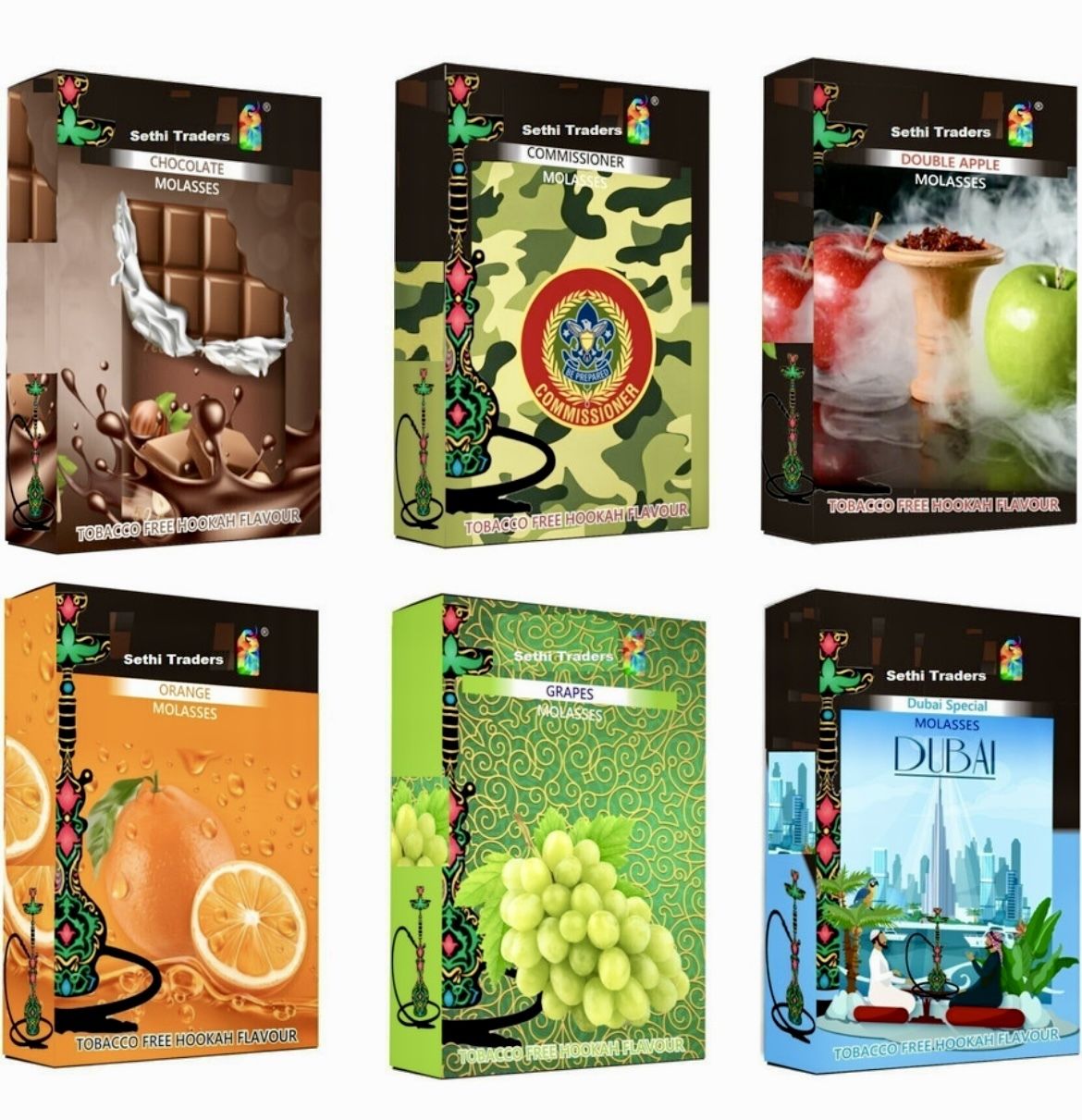 shisha station Six Fruits Herbal Flavours Double Apple Hookah Flavor-picture-23