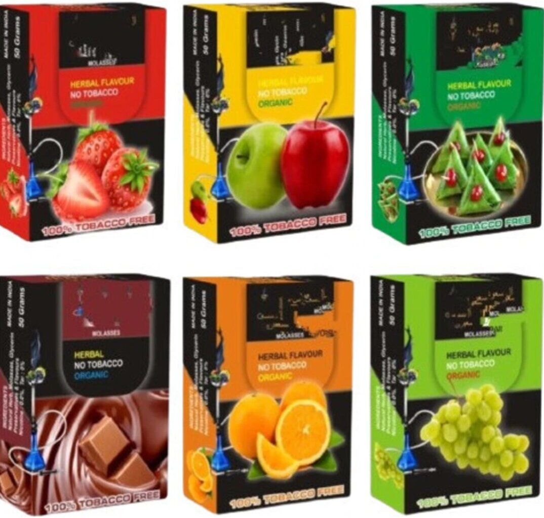 all.nation.impex SIX FLAVOUR PACK strawbery,Doble Apple,Paan Ras,Chocolate,Orange,Grapes Hookah Flavor-picture-24