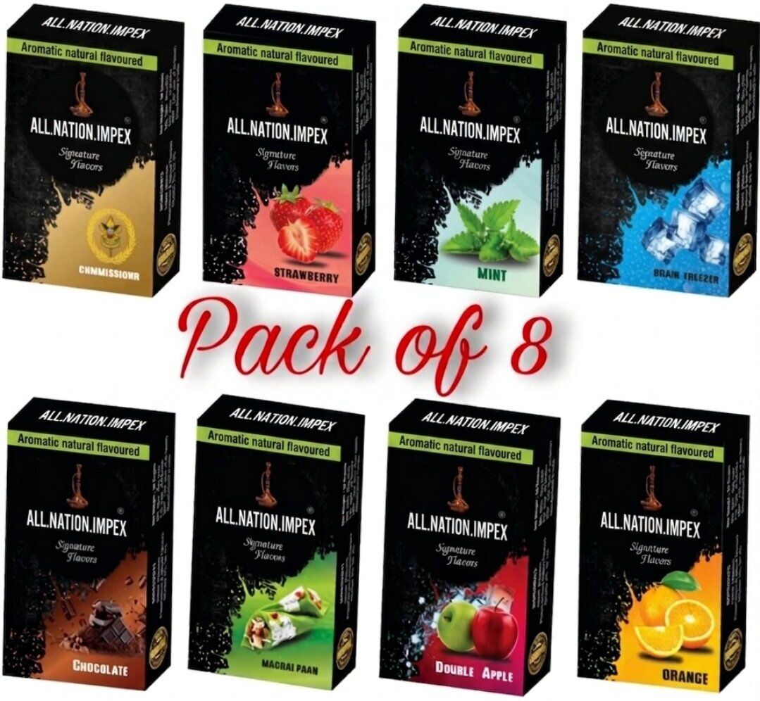 all.nation.impex 8 FLAVOUR PACK Comissioner,Strawberry,Mint,Brain Freezer, Hookah Flavor-picture-13