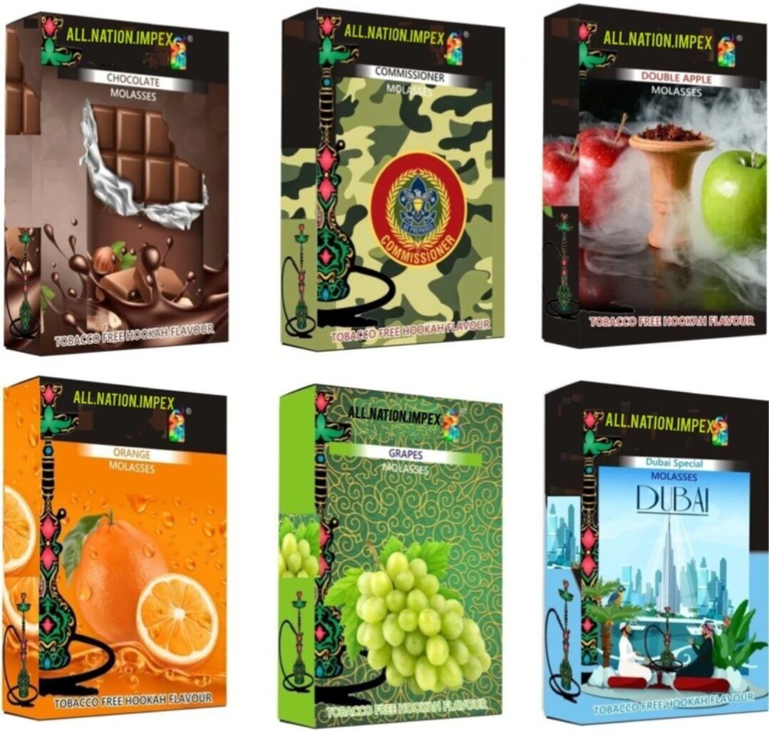 all.nation.impex SIX FLAVOUR chocolate,commissioner,double apple,grapes,orange,dubai special Hookah Flavor-picture-16