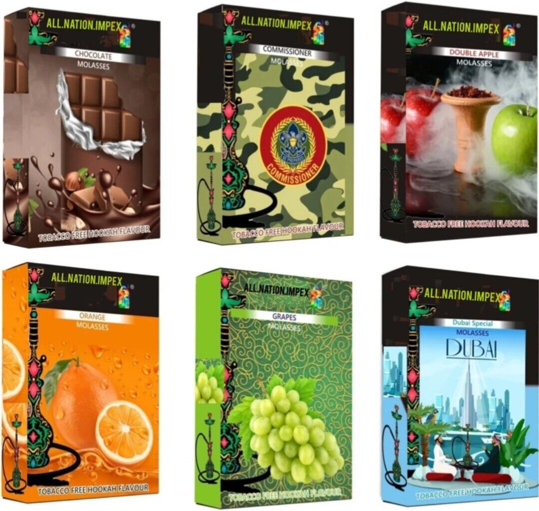 all.nation.impex SIX FLAVOUR chocolate,commissioner,double apple,grapes,orange,dubai special Hookah Flavor-picture-10