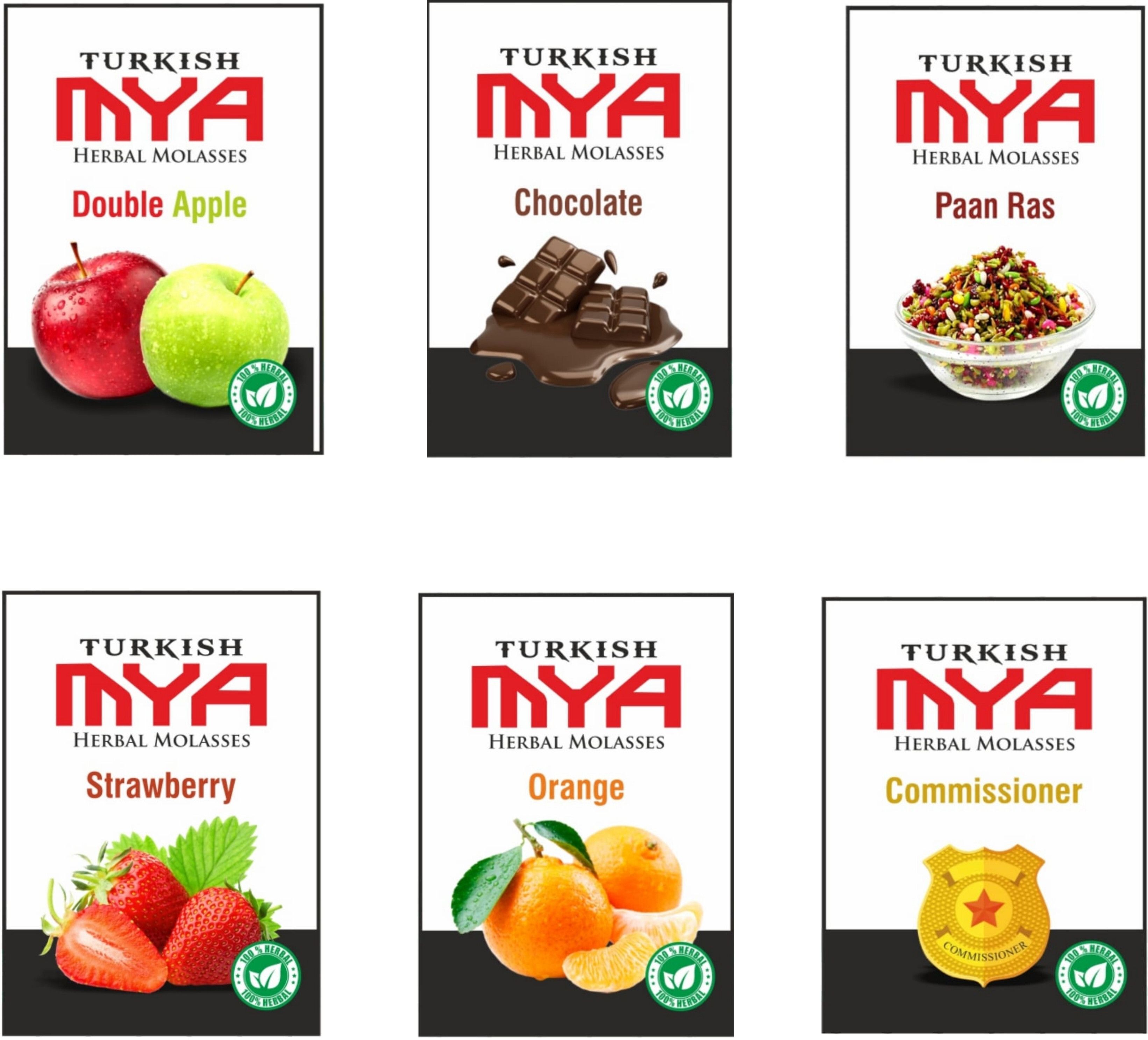 turkish mya 100% NICOTINE FREE HOOKAH FLAVOUR Double Apple, Chocolate, Paan ras, Strawberry, Orange, Commissioner Hookah Flavor-picture-10