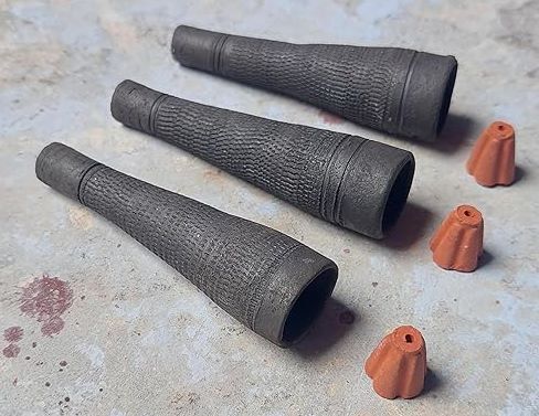 keshu handicraft Smoking 9 Cm Chillum Pipe Terracotta Outside Fitting Hookah Mouth Tip-picture-28