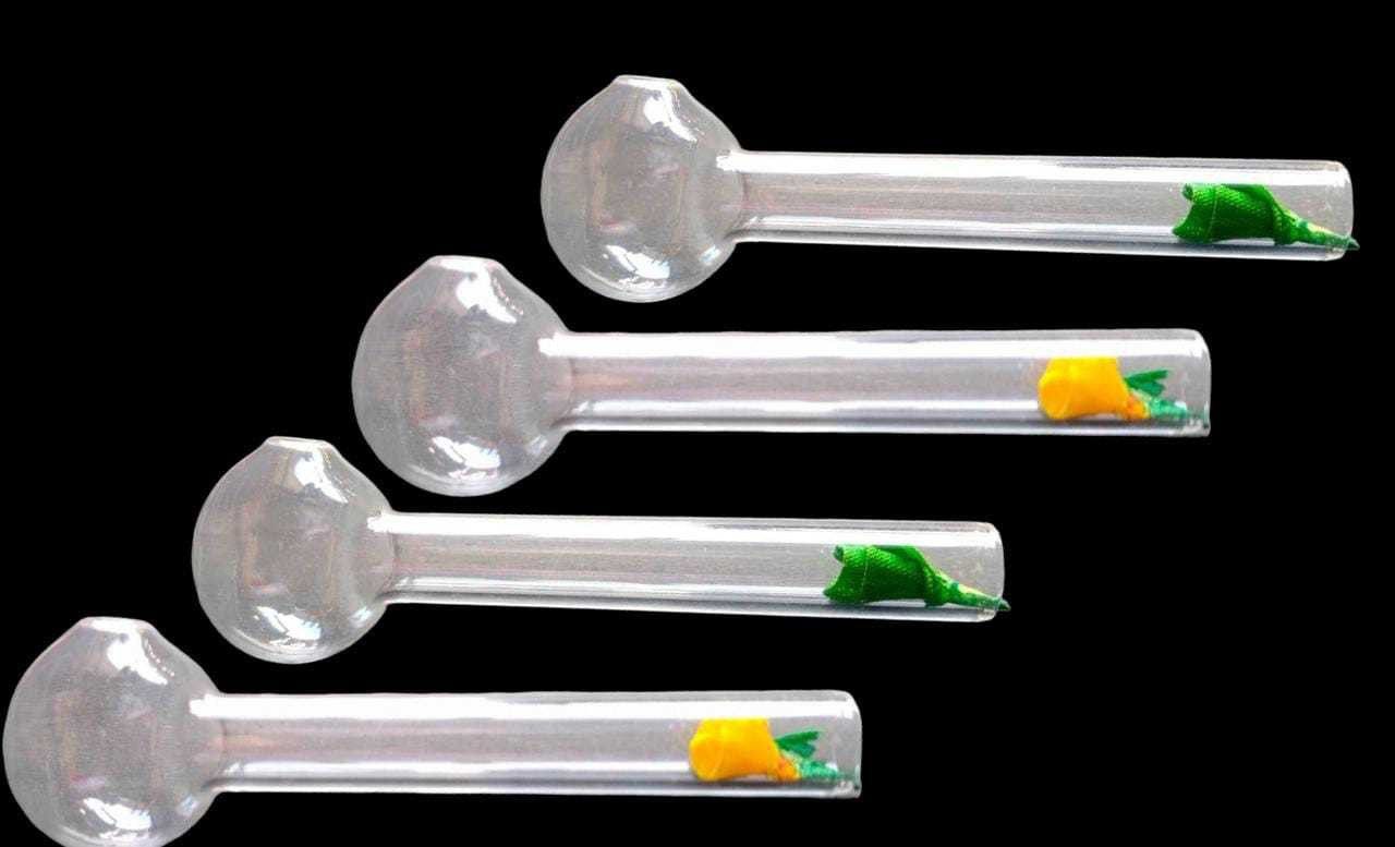 all of all Love Rose 4 inches oil burner pipe Borosilicate Glass Outside Fitting Hookah Mouth Tip-picture-14