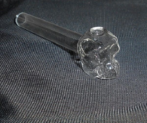 hookah palace Clear Transparent Skull Shaped Glass oil burner Pipe 5 inch pack of 1 Borosilicate Glass Outside Fitting Hookah Mouth Tip-picture-23