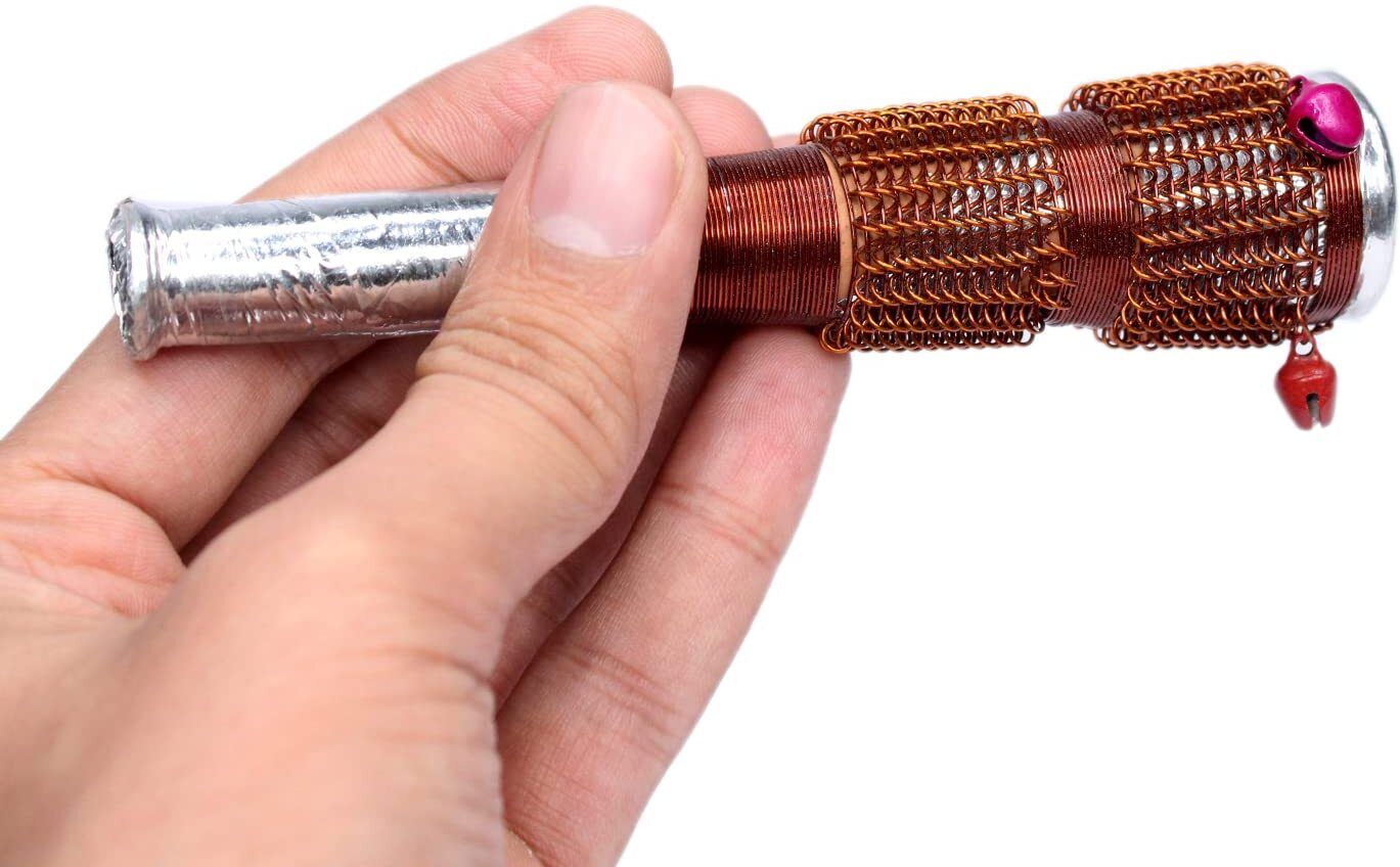 keshu handicraft 5 Inch Resuable Shooter Pipe With Gitti Copper, Terracotta Outside Fitting Hookah Mouth Tip-picture-11