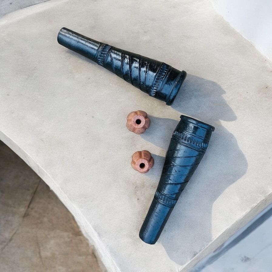 keshu handicraft Resuable Modern Fusion Chillum/Eco Friendly Chillum With Gitti Terracotta Outside Fitting Hookah Mouth Tip-picture-10