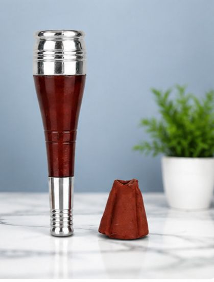shree shyam enterprises SteelGrip Premium Wooden Handle Hookah Charcoal Holder Wooden Inside Fitting Hookah Mouth Tip-picture-40