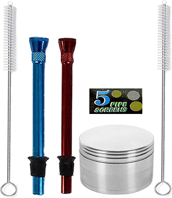 puff smart Crusher, Shooter, Pipe Screens With Cleaner Brush Aluminium Inside Fitting Hookah Mouth Tip-picture-40