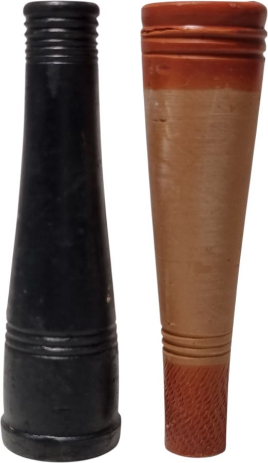 desi mitti Handmade Clay Chillum 9 cm Terracotta Outside Fitting Hookah Mouth Tip-picture-17