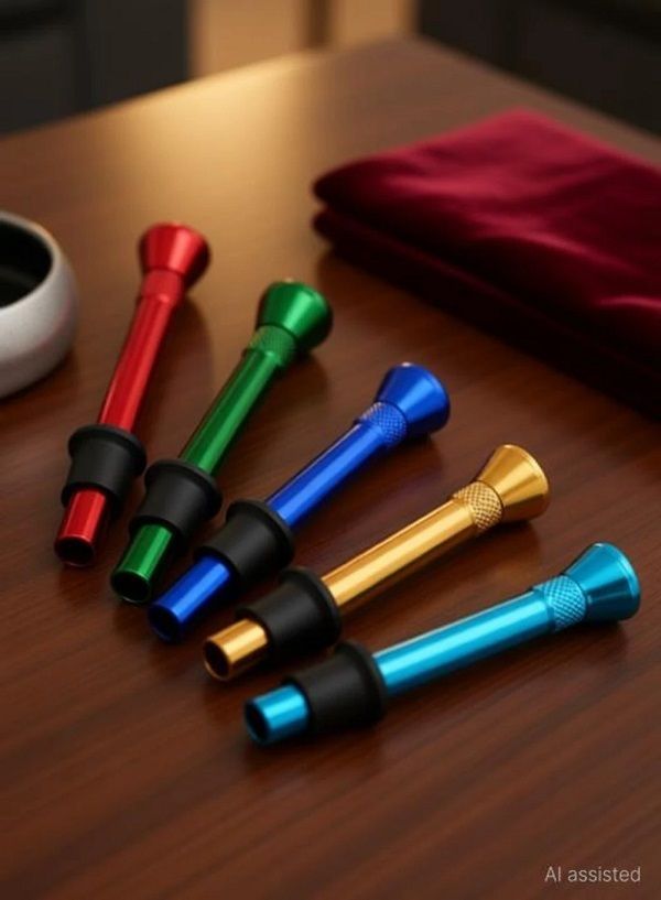 kingnation 5 pec Bong Shooter set Aluminium Inside Fitting Hookah Mouth Tip-picture-15