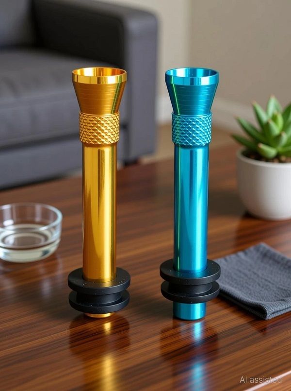 kingnation 2 pec Bong Shooter 6cm Aluminium Inside Fitting Hookah Mouth Tip-picture-22