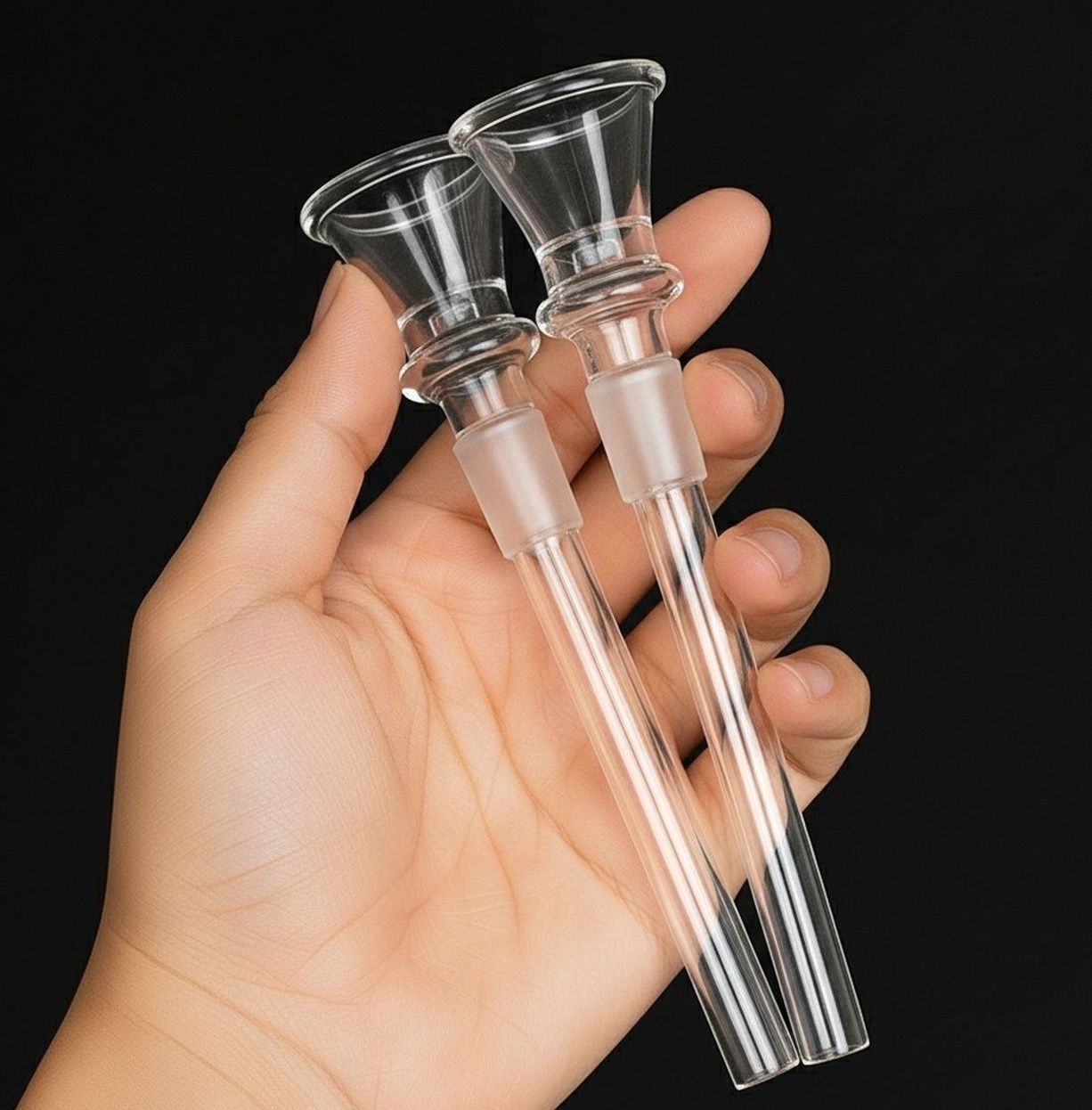 agnix Glass shooter Pipe 5 inch pack of 2 Borosilicate Glass Inside Fitting Hookah Mouth Tip-picture-46