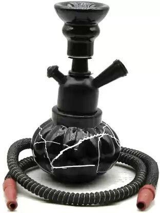 Best Quality Trendy Hukka 8.5 inch Glass, Iron Hookah-image-25