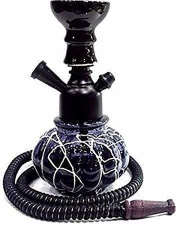 appraise home impex Qt Luster Mini Golden 12 inch Glass Hookah-picture-27