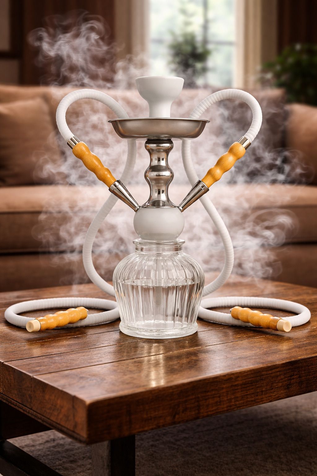 Dual Hose Qt Econo Hookah Aluminium Made Stem 12 inch Aluminium Hookah