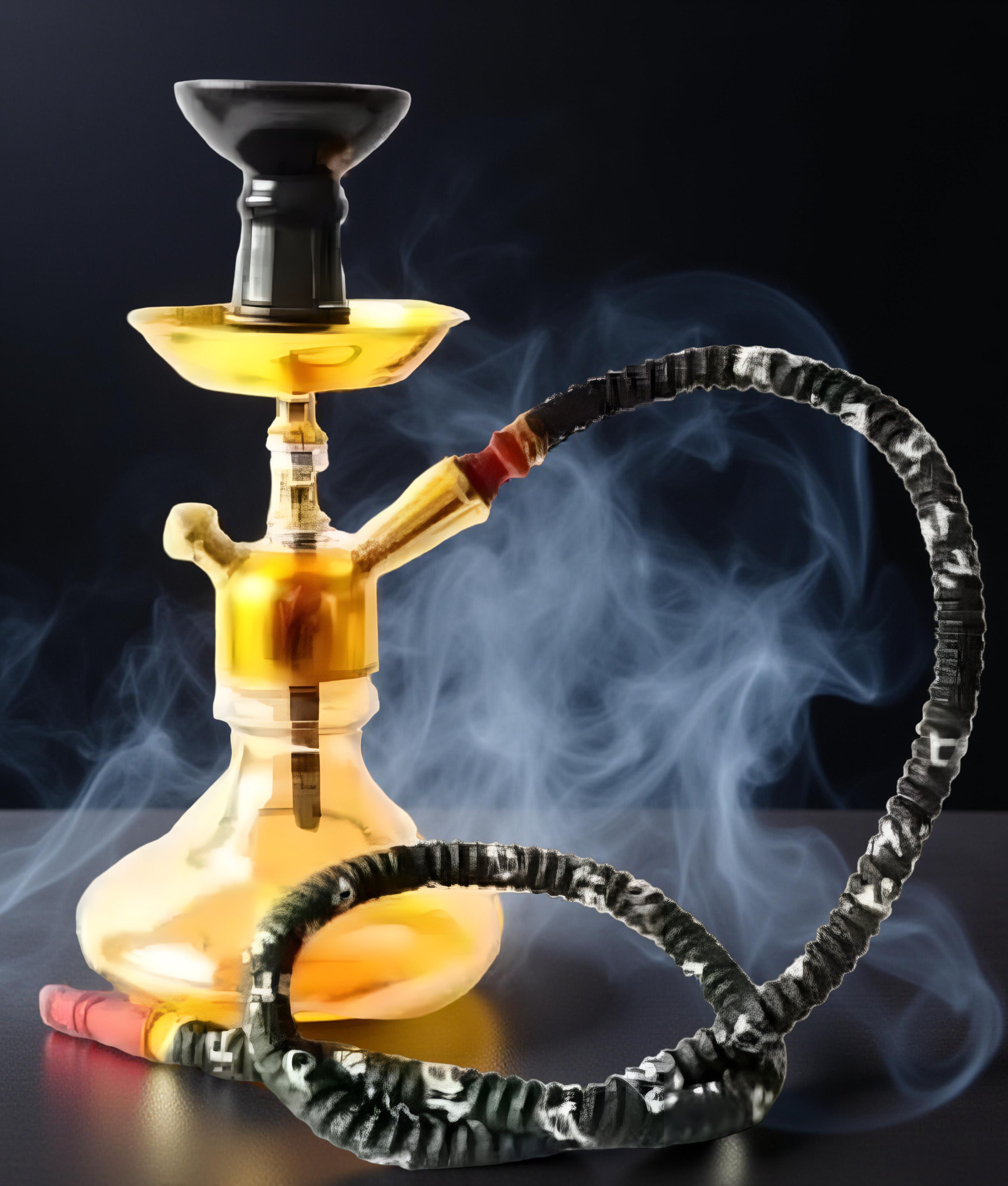 smock strech Golden 11 inch Glass, Stainless Steel, Copper Hookah-picture-16