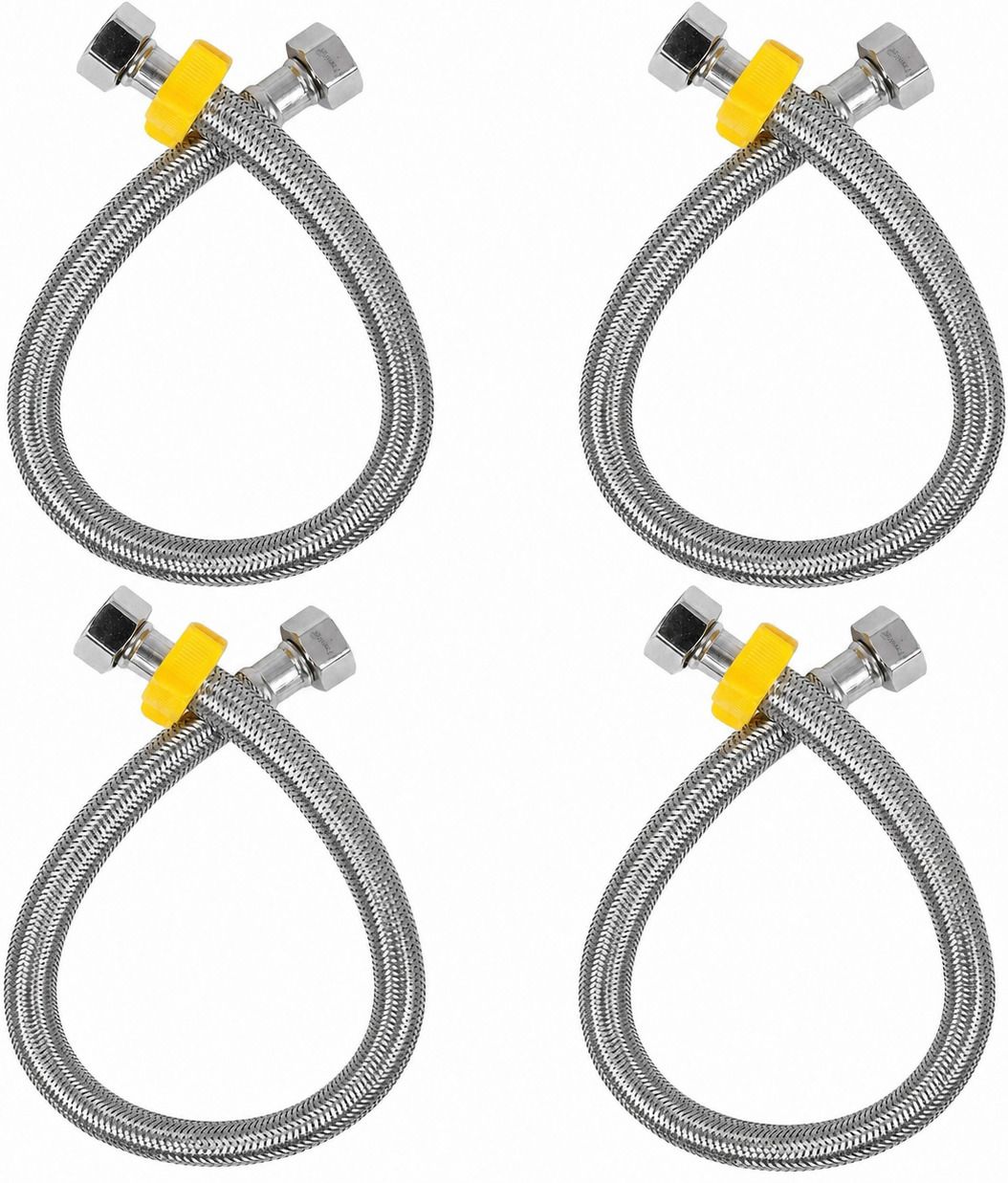 prestige Wire Connection 18Inch Flexible Pipe/ Wash Basin/ Toilet Seat For Use Pack Of 4 Hose Connector-picture-9