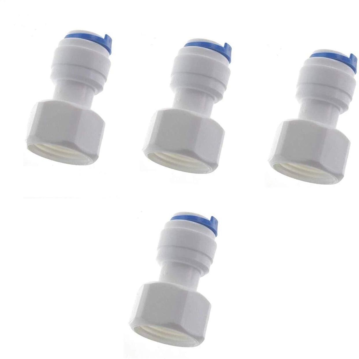 RO 4Pcs Female Direct Valve Straight Connector 1/2" Female Thread X3/8" Push fit Hose Connector-image-25