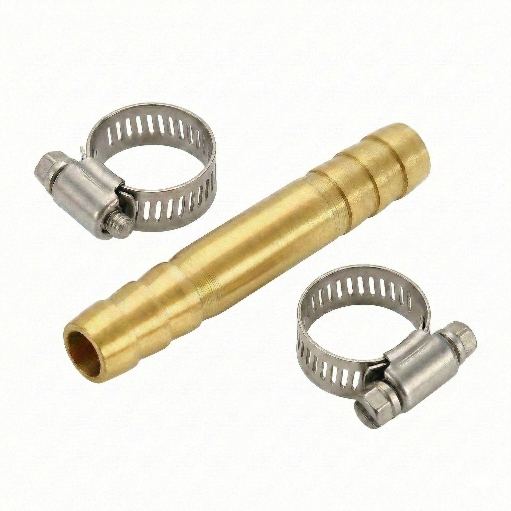 Heavy-Duty Solid Brass 8mm Connector Joint with 2 Clamps for LPG Gas, Hose Pipes Hose Connector-image-43