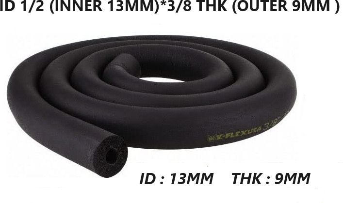 INSULATION 1/2" ID X 3/8" THK Foam Heat Insulated Tube for Air Conditioner Insulation, Preservation Anti-Freeze for Water Pipes, Air Conditioner Hose Pipe-image-31