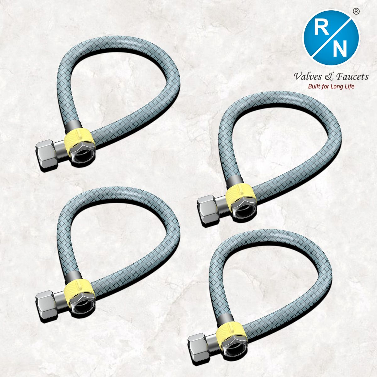rn PVC Connection Pipe 16 Inch|Leak-Proof Hose Pipe for Sink & Wash Basin|Pack of 4 Hose Pipe-picture-3