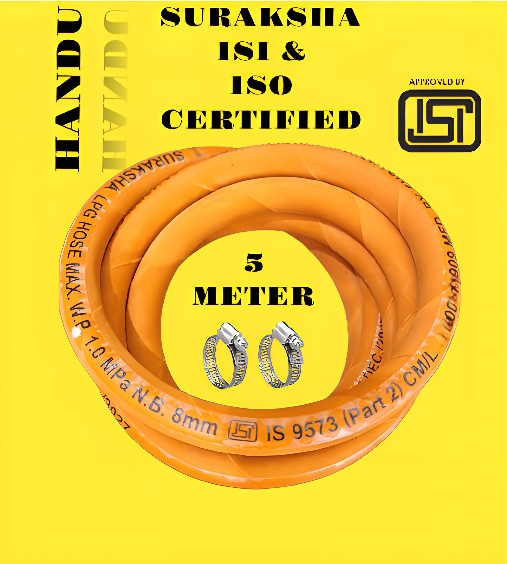 5 Meter ISI & ISO CERTIFIED Gas Pipe Super Suraksha Fine Quality(cm-500/Foot-16) Hose Pipe-image-23