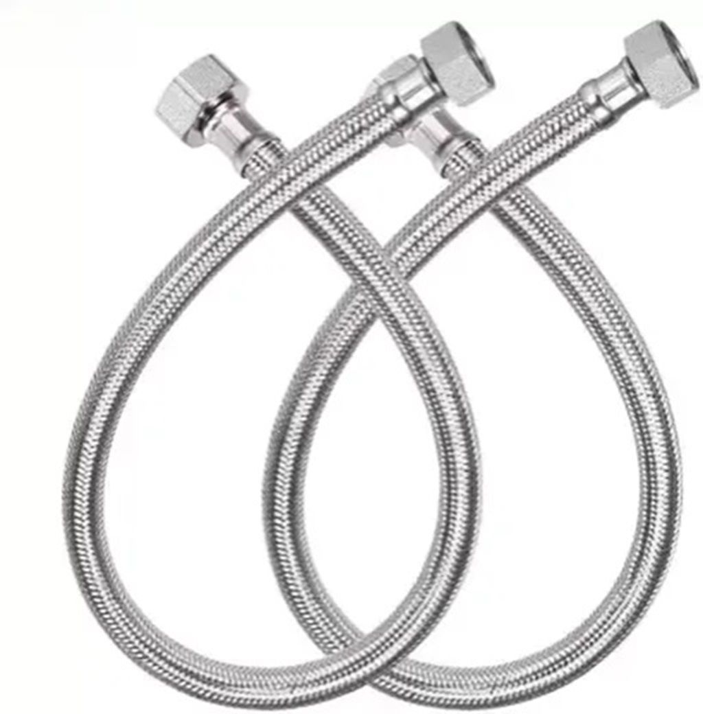 Stainless Steel Connection Pipe, Chrome Finish Heavy Duty Hose Pipe (24inch) For Washroom And Toilet Hose Pipe-image-26