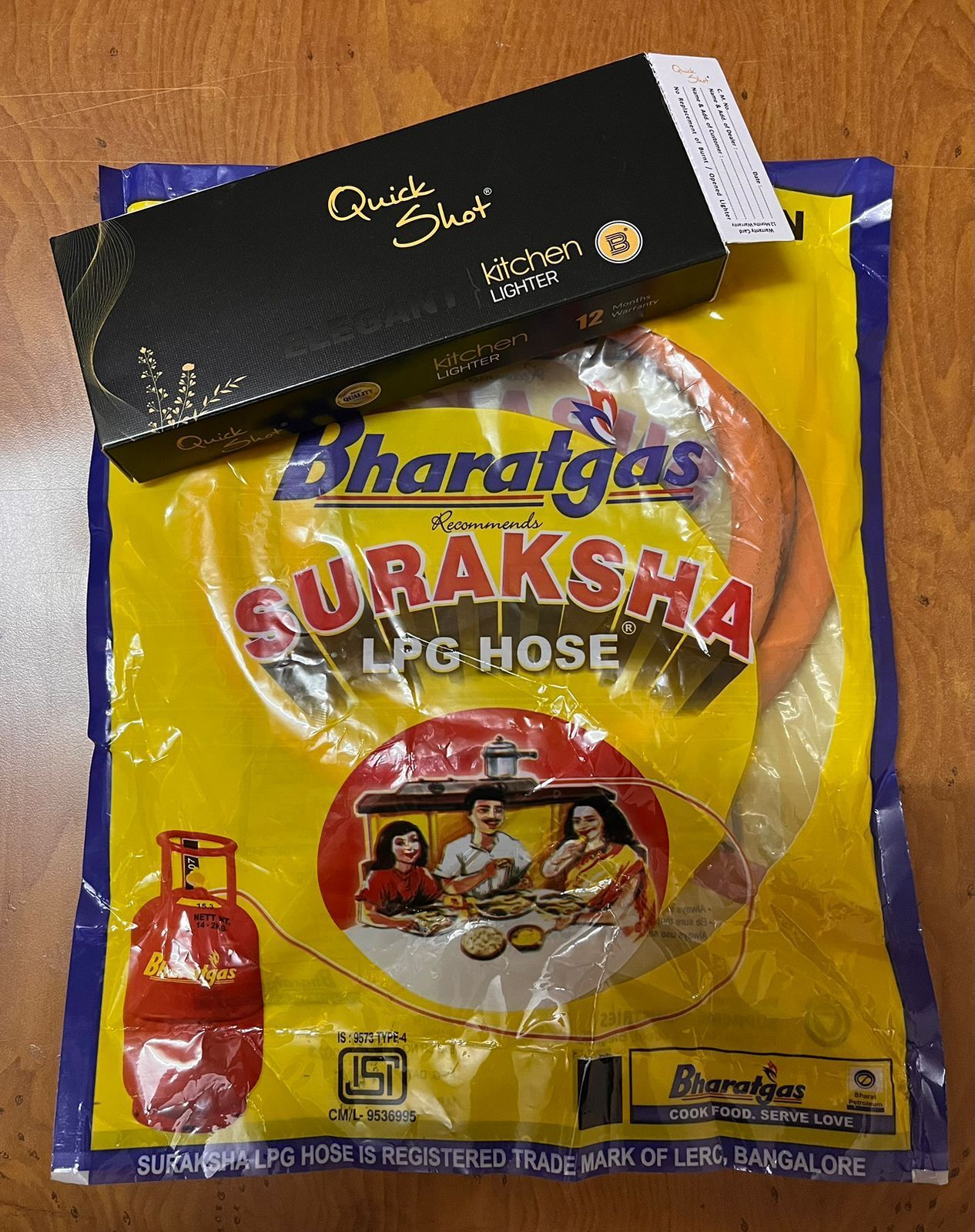 suraksha Steel Reinforced LPG Gas Cylinder LPG Hose Pipe (1.5 M) Gas Pipe Steel Reinforced LPG Gas Cylinder Hose Pipe-picture-2