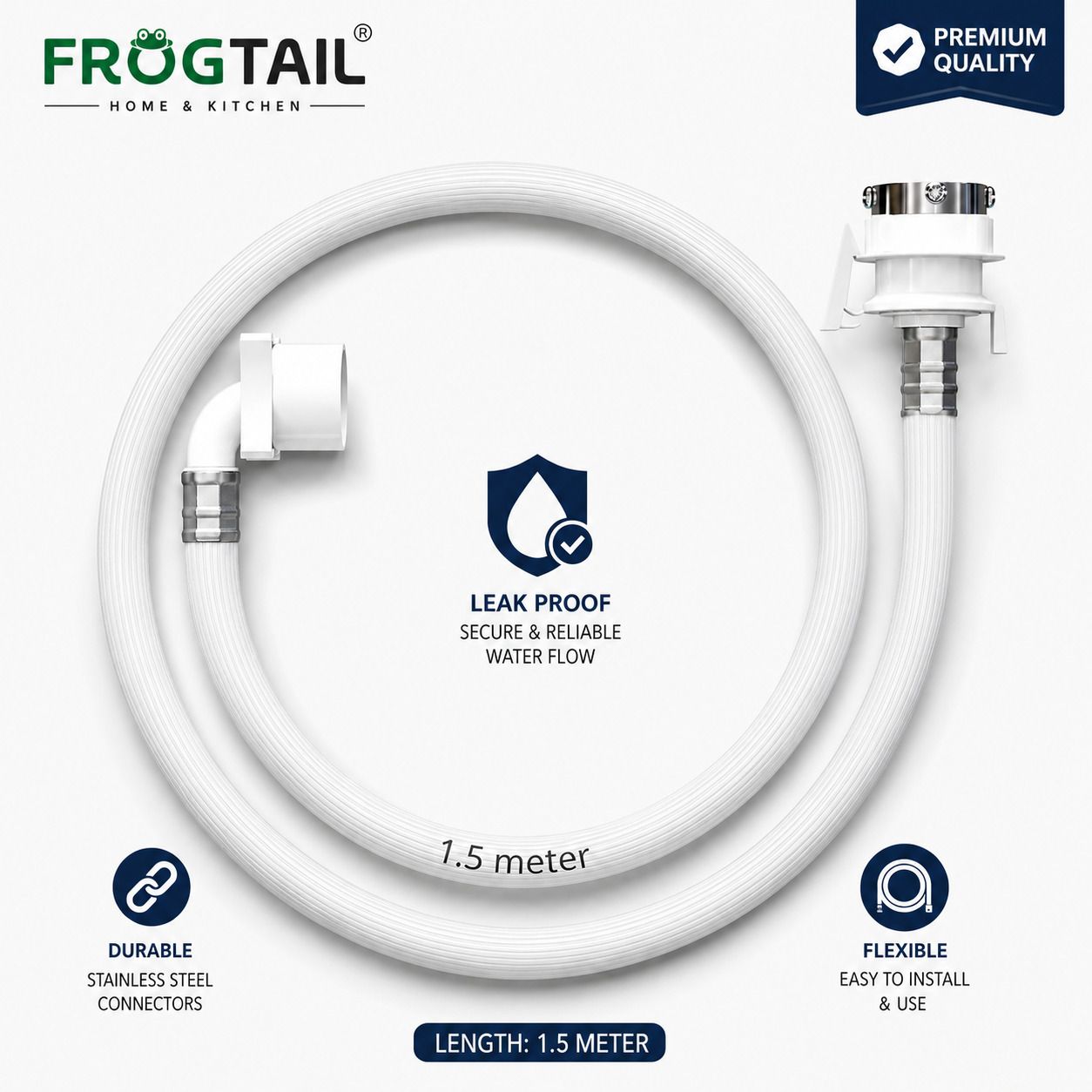 frogtail 4 meter Flexible PVC Washing Machine Inlet Hose Water Pipe Front and Top Loading Washing Machine Cold And Hot Water Inlet Hose Pipe Hose Pipe-picture-20