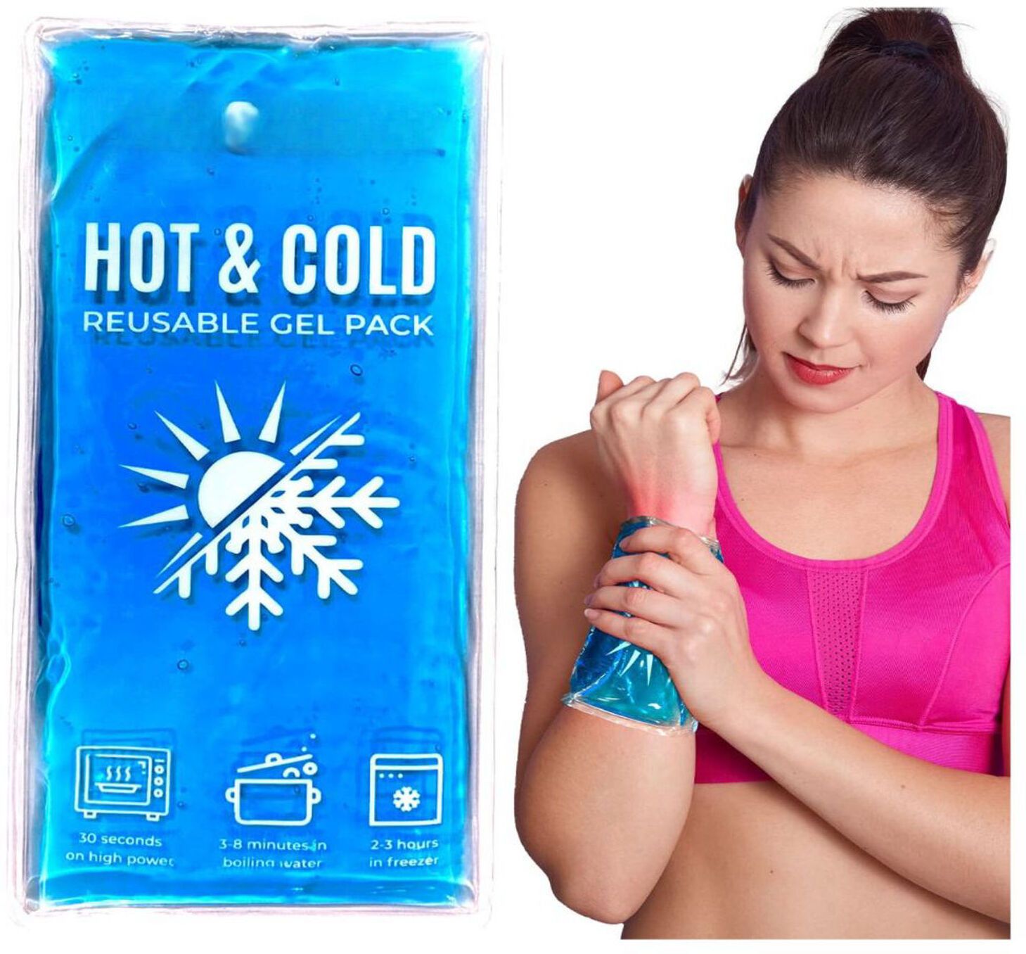 haritack Reusable Hot Cold Gel Pack Microwave Freezer Pain Relief Back Knee Sports Injury Hot & Cold Gel Pack Pack-picture-23