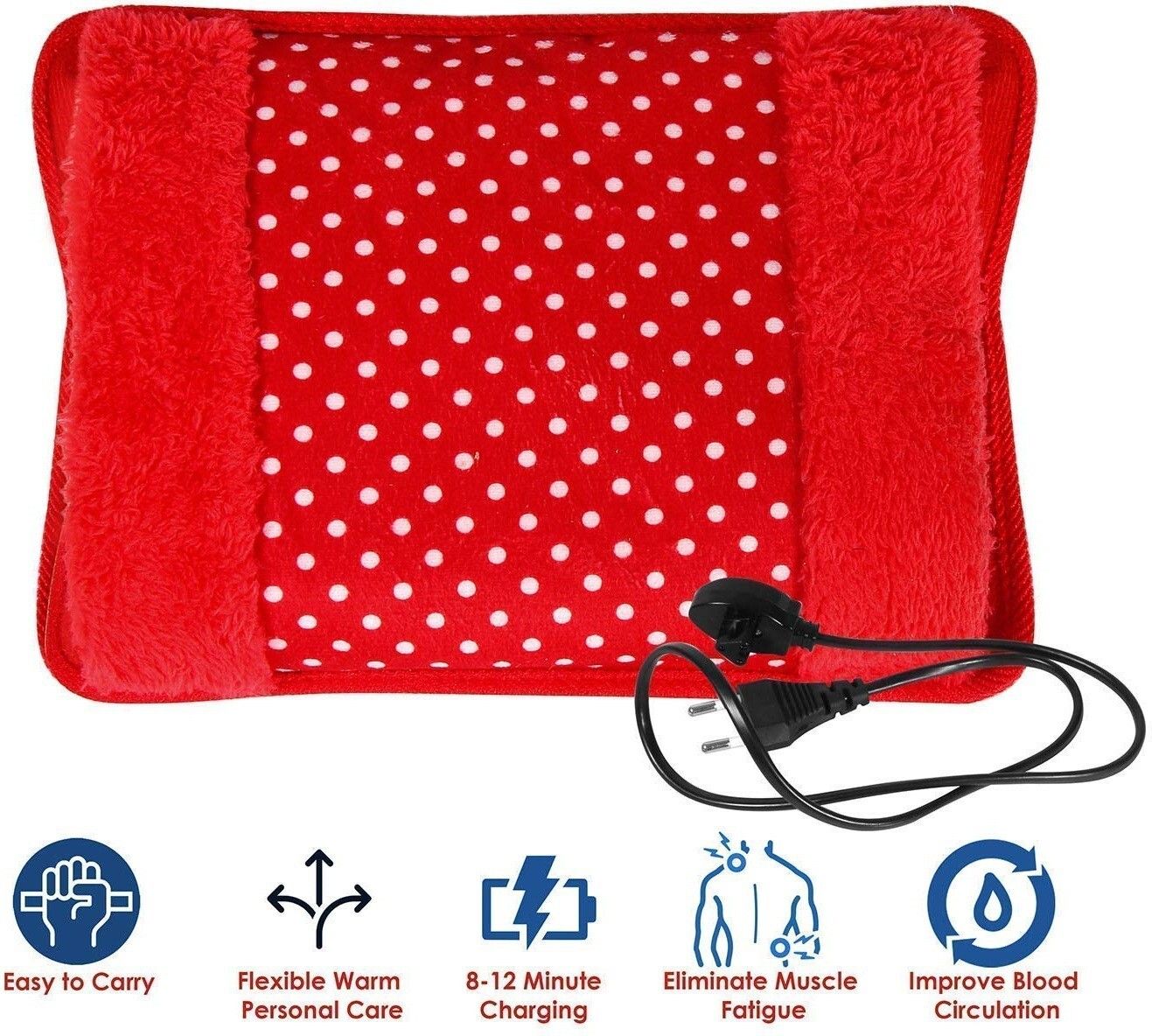 IXV®-427-JU-Heat Bags with soft velvet hand pocket Electrical 1 L Hot Water Bag-image-22