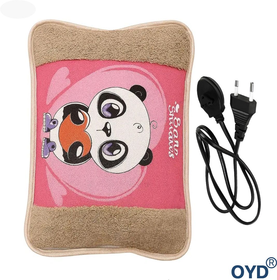 Cartoon Print Electric Water Bag Soft Imported Velvet Fabric Electric 1 L Hot Water Bag-image-39