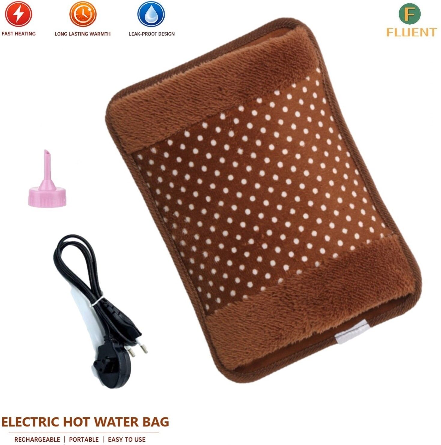 Electric Hot Water Bag for Periods joint back stomach pain relief Warm Bag Electrical 1 L Hot Water Bag-image-43