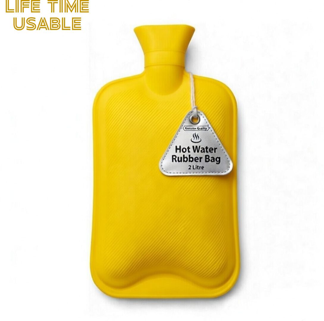 Safe Hot Water Bottle 2L Leak Resistant Rubber Body Non Electric 2 L Hot Water Bag-image-42