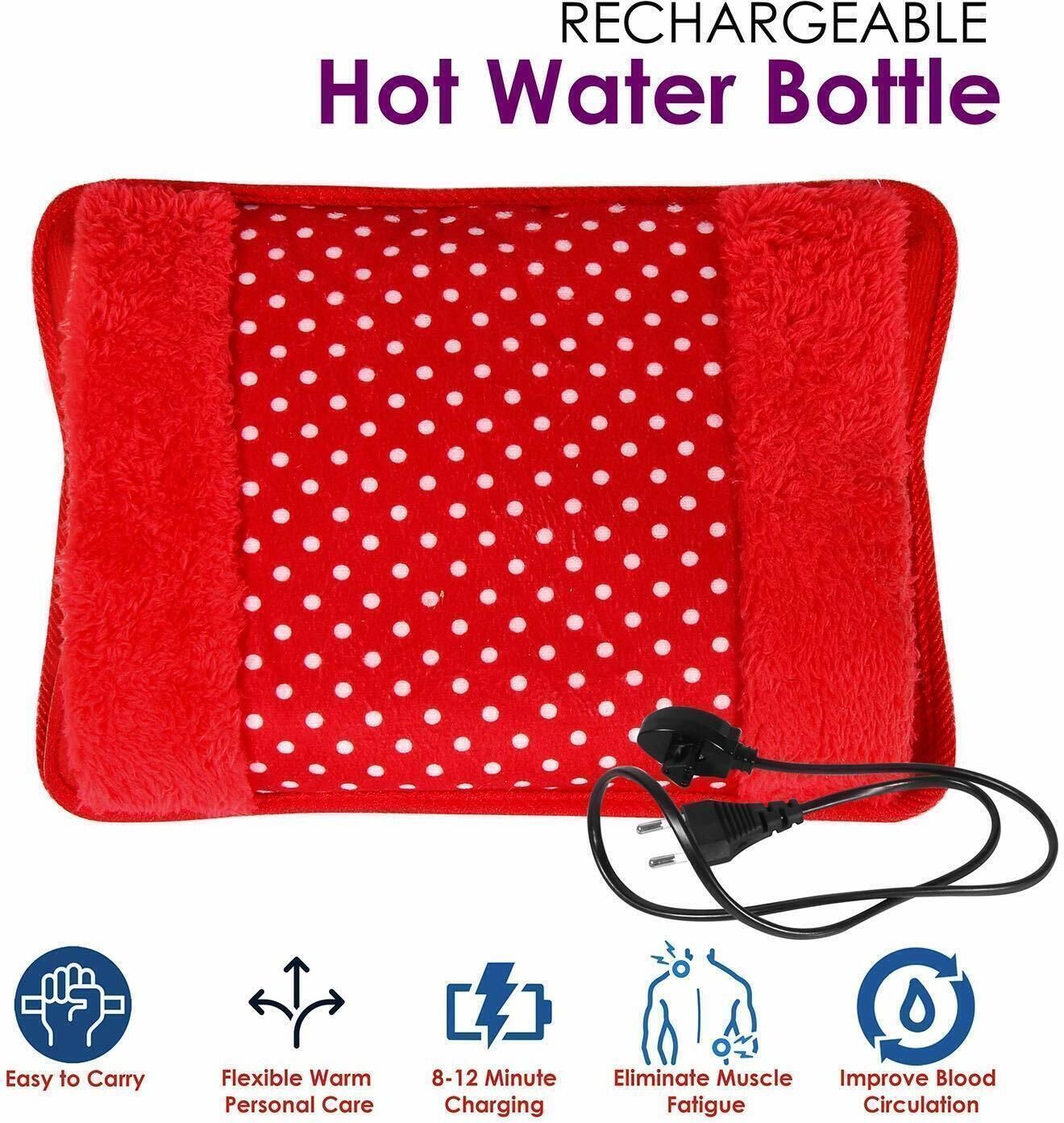Electrothermal Bag Lick Proof Beautiful Pain Reliefer Multicolour Hot Bag Hot & Cold 1500 ml Hot Water Bag-image-13