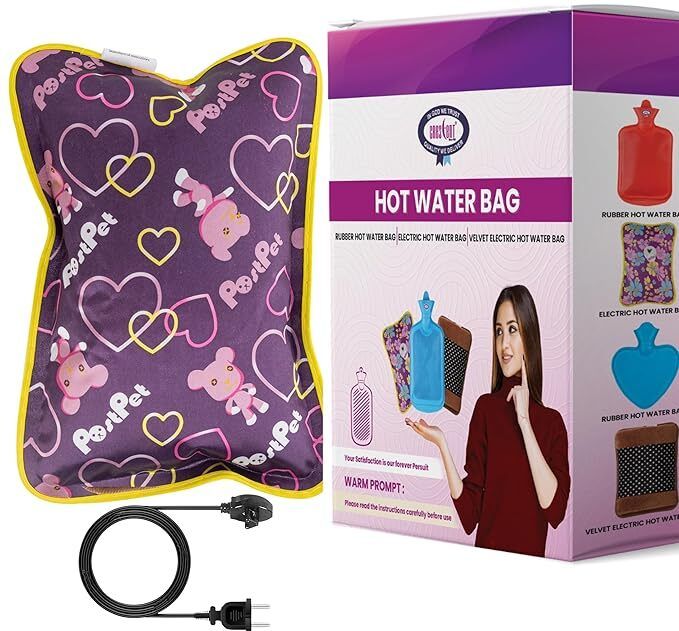 Electric thermal Heating Pad Hot Water Bag for Periods,Back,Stomach Pain Relief Electrical 1000 ml Hot Water Bag-image-37