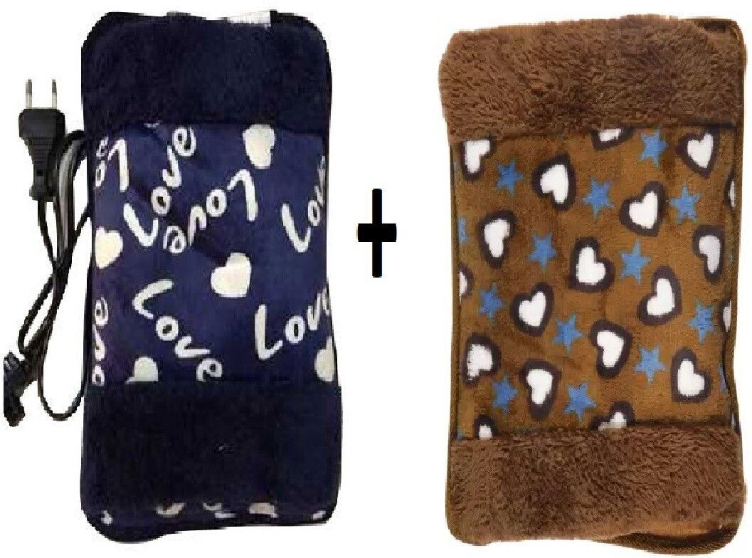 HIGH QUALITY combo Velvet Pain Relief Hot Water Bag Pack of 2 Electric 2 L Hot Water Bag For Muscles Pain (Multicolor) electric hand heating bag 2 L Hot Water Bag (Multicolor) Electric 2 L Hot Water Bag-image-36
