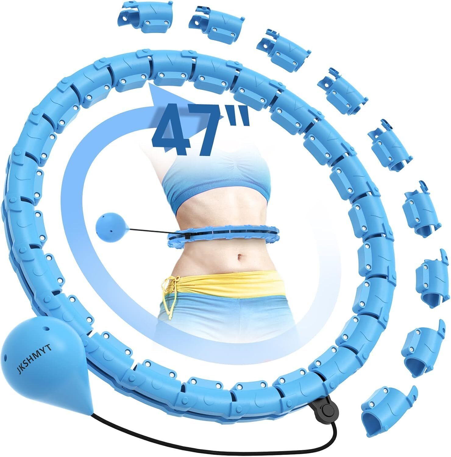 High-Performance Weighted Fitness Ring: Maximize Your Calorie Burn & Toning Hula Hoop-image-36