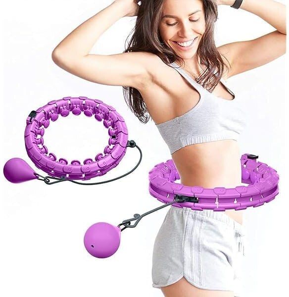 nandjiya Women Hoop 2 in 1 Fitness Exercise Abs Workout Hula Hoop (Diameter - 130 cm) Hula Hoop-picture-24