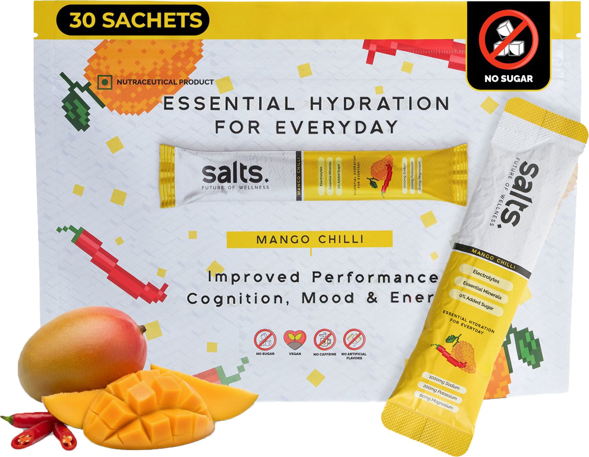 salts future of wellness Mango chilli_30 Sachets Hydration Pack-picture-22