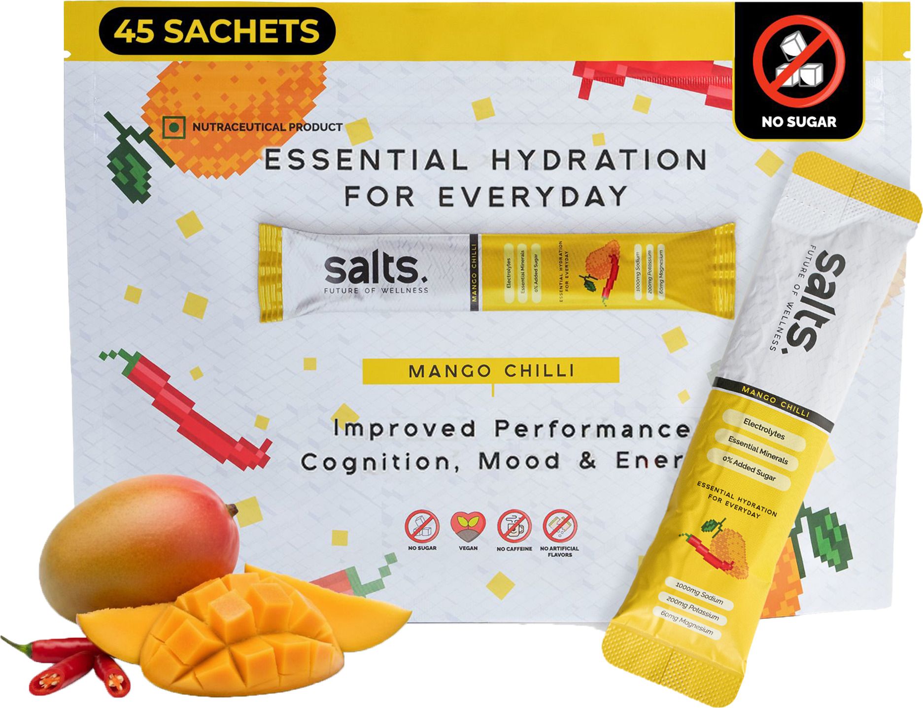 salts future of wellness Mango chilli_45 Sachets Hydration Pack-picture-31