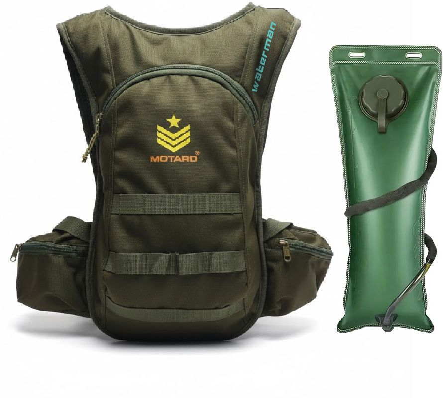 Waterman H20 Hydration Tactical Backpack Olive Green with 3L Hydration Pack
