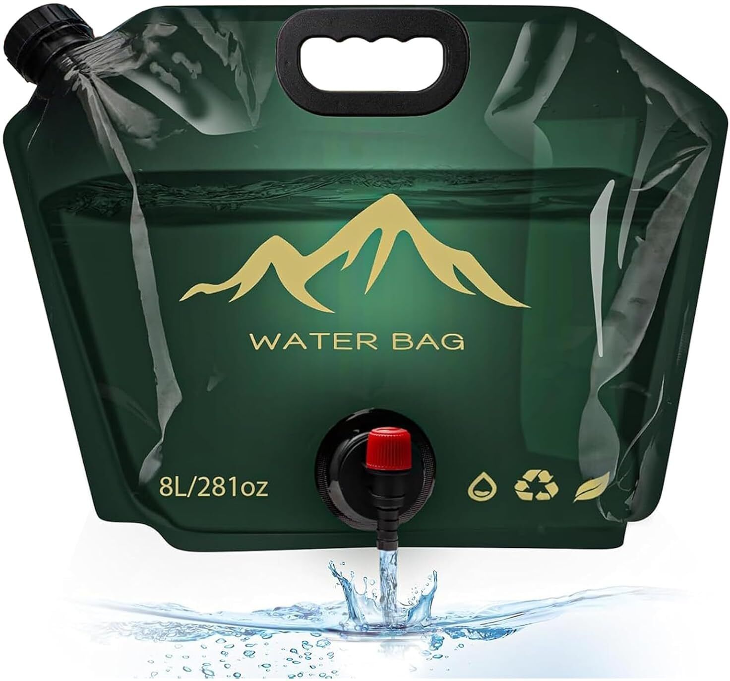 divashoppe Collapsible Emergency Water Storage Bag 8L, BPA-Free,Foldable,Hiking,Outdoor Use Hydration Pack-picture-19