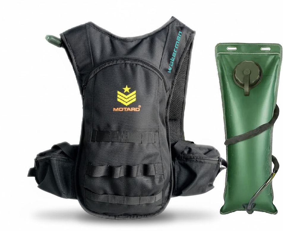 Waterman H20 Hydration Tactical Backpack Black with 3L Hydration Pack