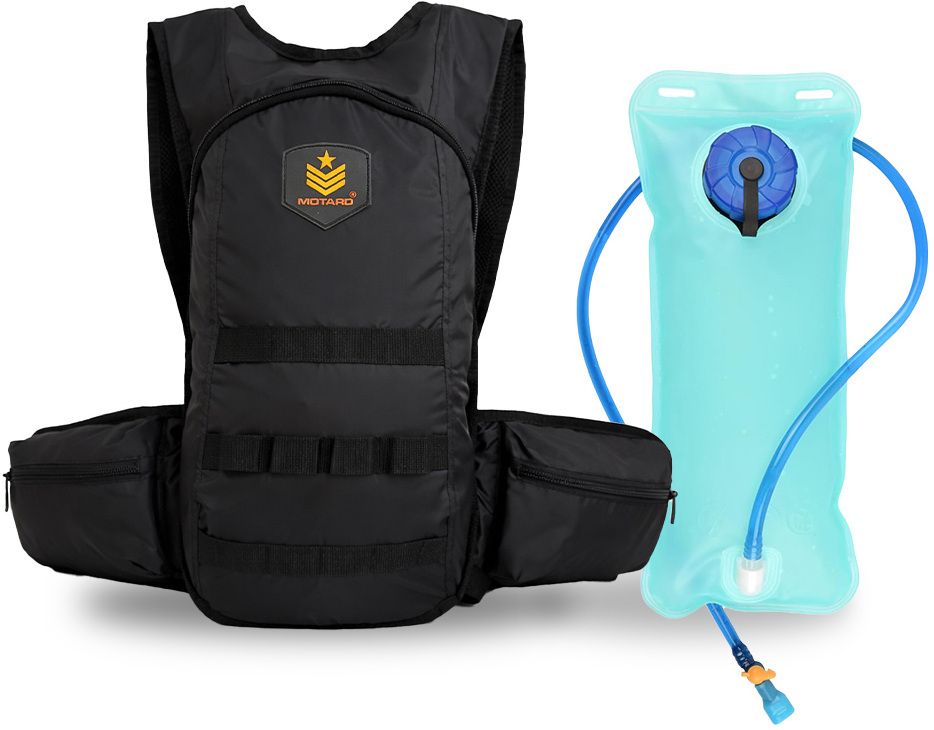 motard Waterman H20 Hydration Tactical Backpack Black with 2L Hydration Pack-picture-14